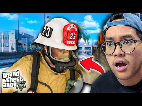 GUA MENJADI PEMADAM KEBAKARAN... TERJEBAK DI GEDUNG! - GTA 5 Story