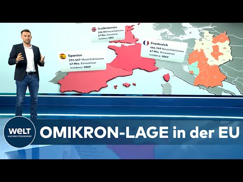 OMIKRON in EUROPA: Die CORONA-LAGE im Überblick - Infektionen, Inzidenzen & Zahlen