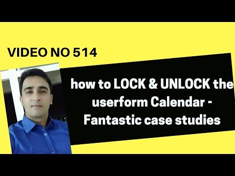 Learn Excel- Video 514- VBA- Lock your calendar and unlock it