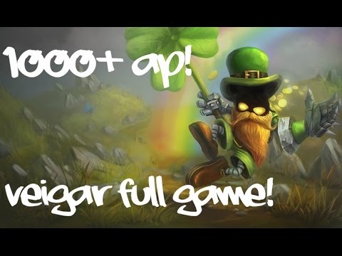 LoL Gameplay | Veigar Full Ranked Game: 1000+ AP!