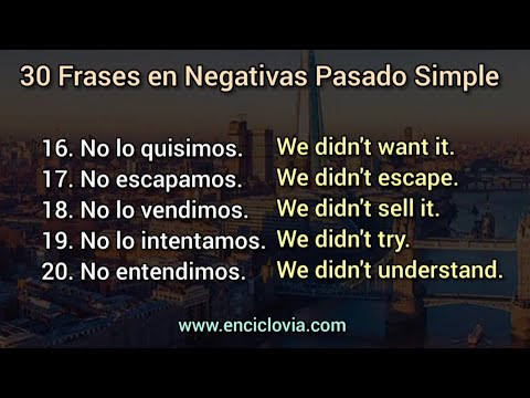 ✅ Frases con DIDN'T en INGLÉS: 30 Ejemplos del Pasado Simple Negativo