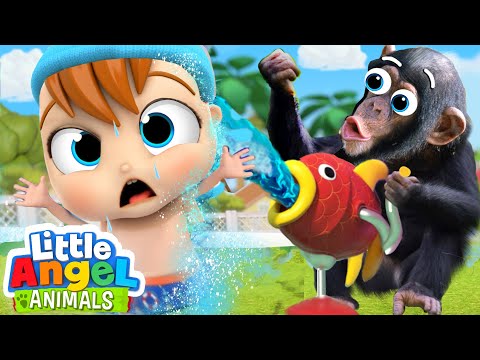 Stop Baby Monkey! | Fun Animal Sing Along Songs by Little Angel Animals