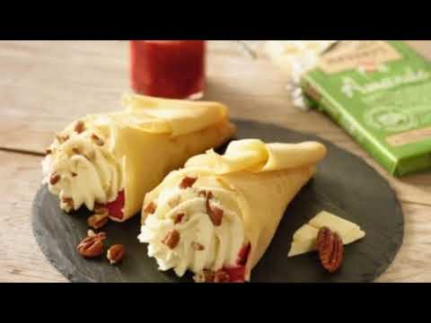 Cornet de crêpes fruits rouges et chocolat amande | Recette gourmande