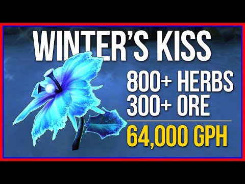 64,000 Gold/Hour | WINTER'S KISS FARMING | BFA Herbalism Guide