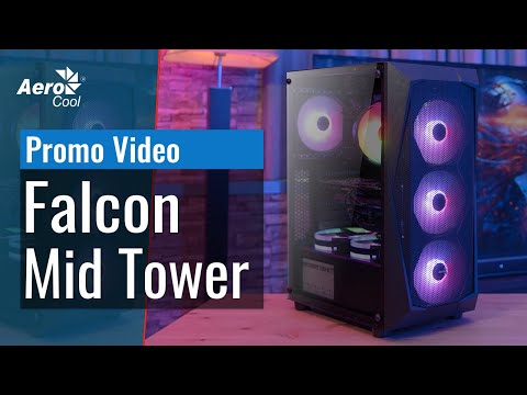 AEROCOOL PGS FALCON-A-BK-V1 FRGB dėklas video