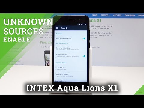 Install from Unknown Sources on INTEX Aqua Lions X1 - Allow App Installation