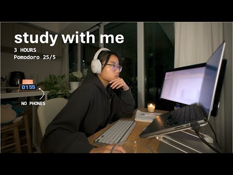 3 HOUR STUDY WITH ME 📚| 2AM, watch if you have short attention span like me, Pomodoro 25/5