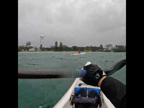 Miserable day for paddling! #surfski #windy #choppy #newzealand