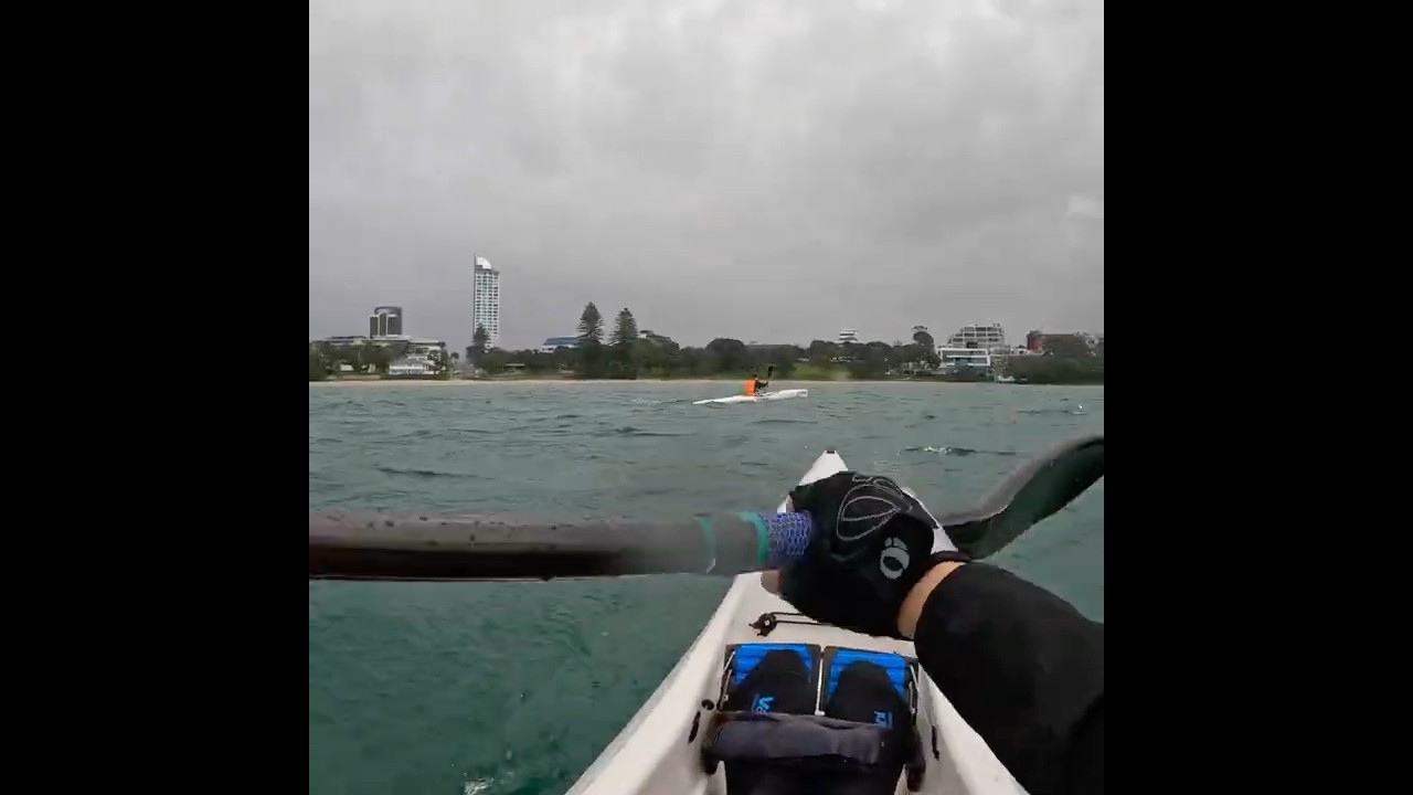 Miserable day for paddling! #surfski #windy #choppy #newzealand