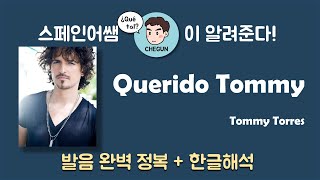 [스페인어노래] 감동주의 Querido Tommy - Tommy Torres 해석+발음 완벽정복