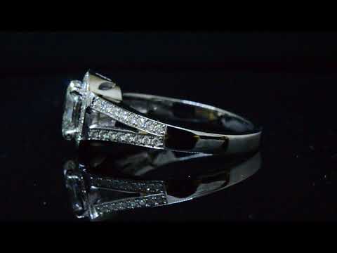 Oval Brilliant Cut Diamond Halo Engagement Ring H,VS1 EGL USA-9175