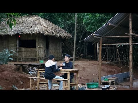 Linh spent the morning jogging on the hill, and the afternoon finishing a new table for herself.