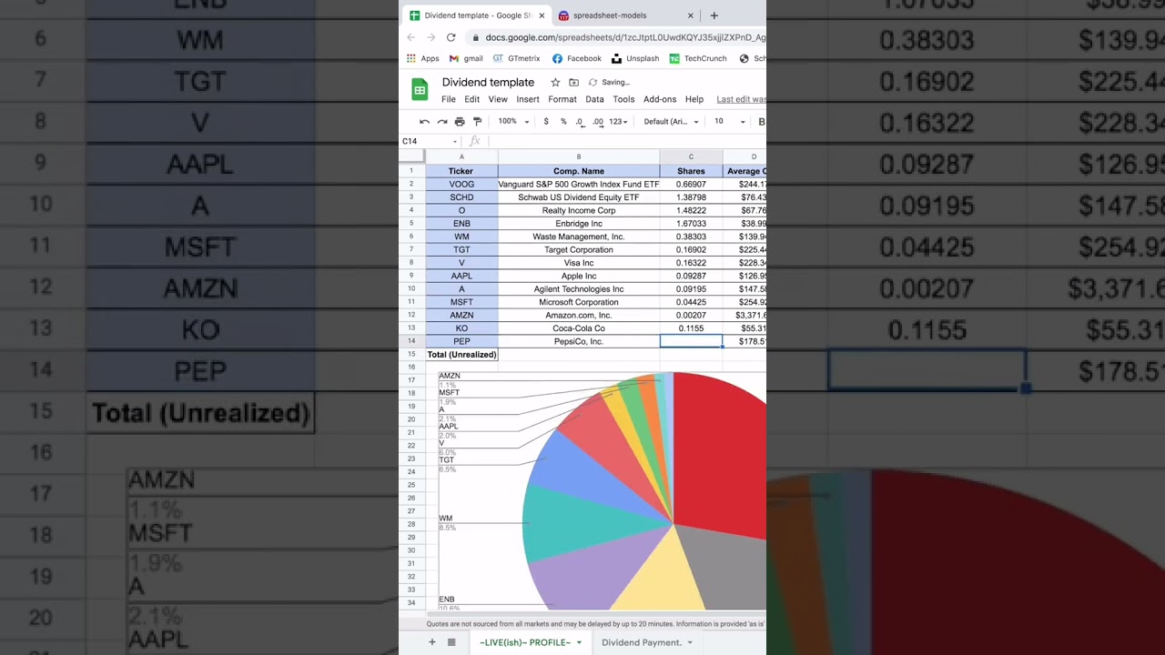 Free dividend stock portfolio spreadsheet 😎
