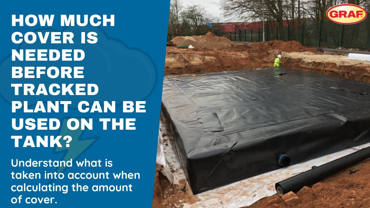 How much cover is needed before tracked plant can be used on the tank?