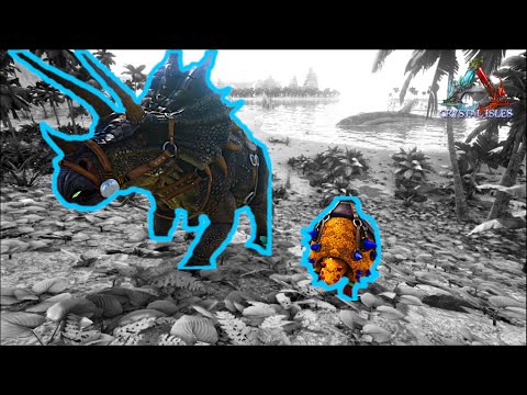 ARK Crystal Isles - Farming tames (doedicurus and trike)