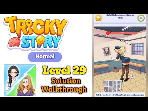 Tricky Normal Levels Level 29 Help thief complete his sock heist solution screenshot
