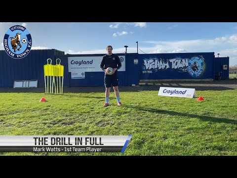 Higham Town F.C. Football Fitness (Virtual Training) Drill 1