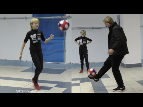 Like father like son. Alexander and Evgeni Plushenko