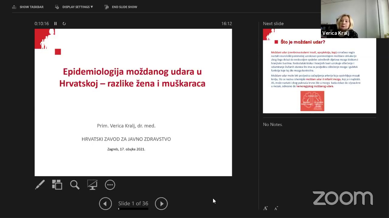Epidemiologija moždanog udara u Hrvatskoj – razlike žena i muškaraca