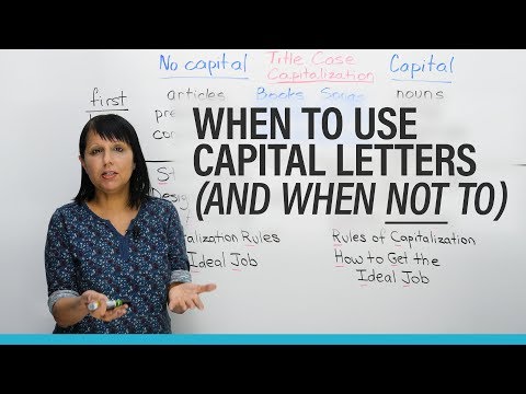 When to use CAPITAL LETTERS in English