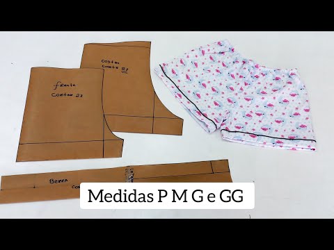 How to make a pattern for women's shorts American pajamas SHORTS WITH PIPE