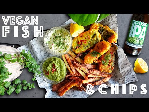 BEER BATTERED VEGAN FISH & CHIPS | Crispy vegan fish & chips recipe