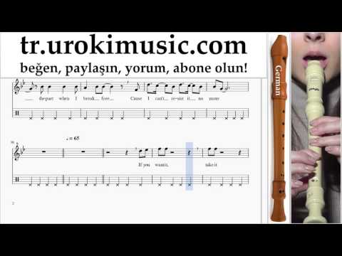 Blok flüt dersleri (G.) Ariana Grande - Break Free Bölüm#2 um-723