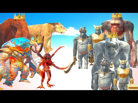 KING RANTHORN, ALIENS, KING MAMMOTH & PRE-HIST ANIMALS VS KING GORO BROTHERS & 2X PRIMATES - ARBS