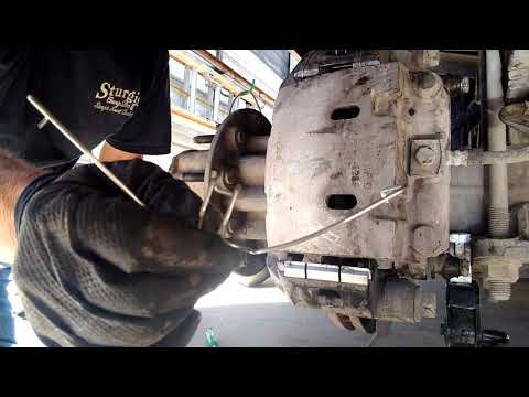 F550 brake pad spring installation