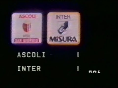 1984-85 (15^ - 13-01-1985) Ascoli-INTER 1-1 [Altobelli,G.Iachini] Servizio D.S.Rai
