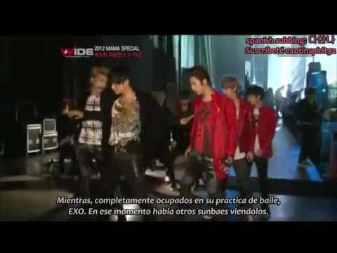 [Sub Español] 121206 EXO & SHINee 'Behind Best Performance' @ Wide News