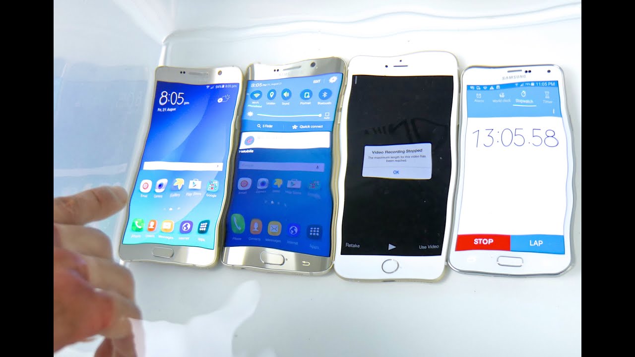 Samsung Galaxy Note 5 VS S6 Edge Plus VS iPhone 6 Plus Water Test! Waterproof?
