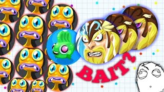 AGARIO MOBILE | SUPER MARVELOUS BAITS,agrio mobile rush mode destruction epic gameplay!