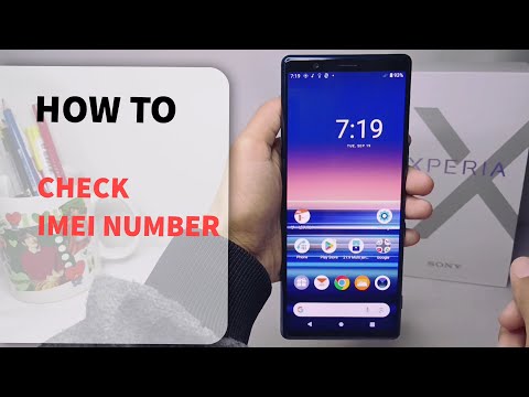How To Check Imei Number On Sony Xperia