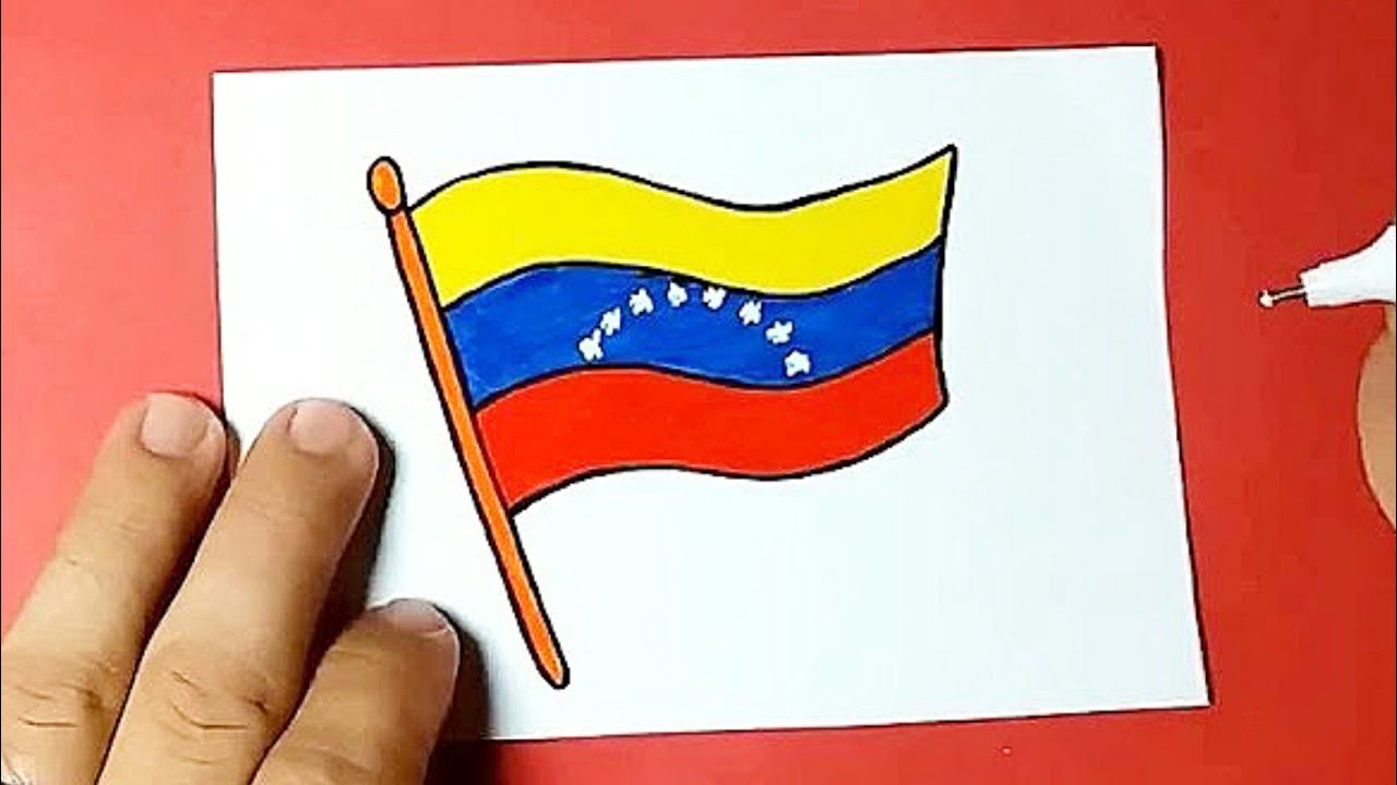 Como Desenhar Bandeira da VENEZUELA fácil e bonita | Desenhos Bonitos - Desenho para Desenhar