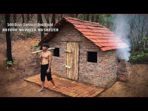 500 Days Survival And Build In A Rain ForestNO FOOD, NO WATER, NO SHELTER