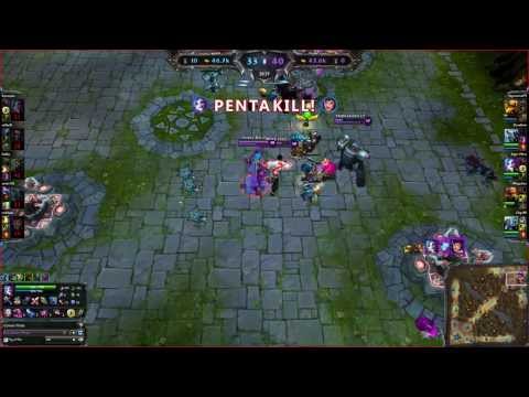Jinx Pentakill 3v5! (first game)