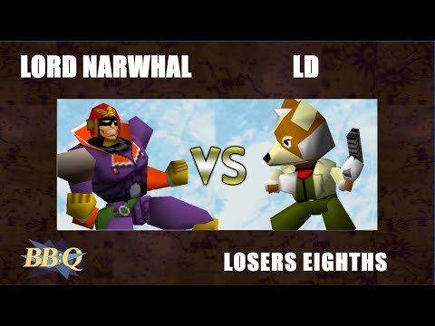 BBQ Top 8 Losers - LD (Fox) Vs. lord narwhal (Falcon) Super Smash Bros - SSB64
