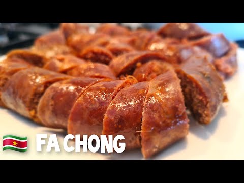 Surinaamse Fachong recept|Surinamese sweet sausage recipe|