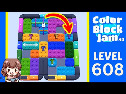 Color Block Jam Level 608 Solution Walkthrough