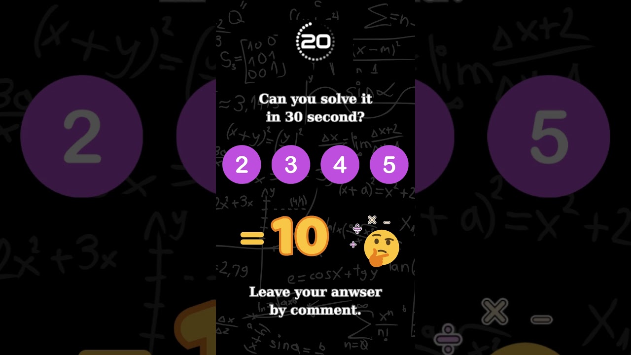 Daily Logical Math Challenge #30 #2024