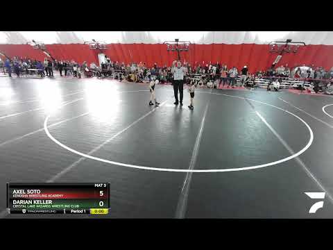 39-41 Lbs Round 1 - Axel Soto, Kenosha Wrestling Academy Vs Darian Keller, Crystal Lake Wizards Wr