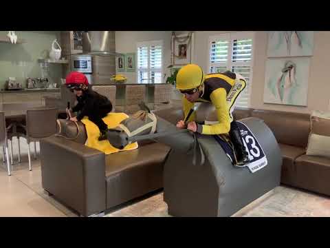 Gavin Lerena and son during lockdown