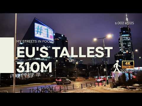 The Ultimate Warsaw Night Loop 🇵🇱 Central Station to Nowy Świat & Back (1 Hour) winter 2026, [4K]