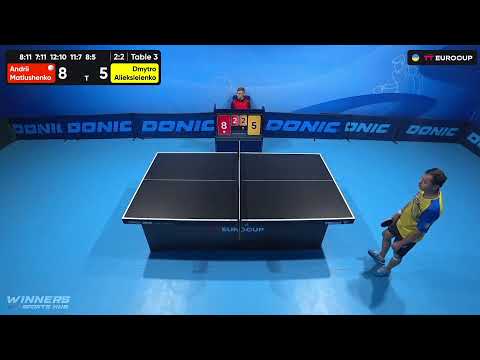 10:20 Andrii Matiushenko  - Dmytro Alieksieienko 13.10.2023 TT Euro.Cup Ukraine Master. TABLE 3