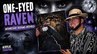 Painting Xavier Thorpe's Raven from Wednesday Season 2