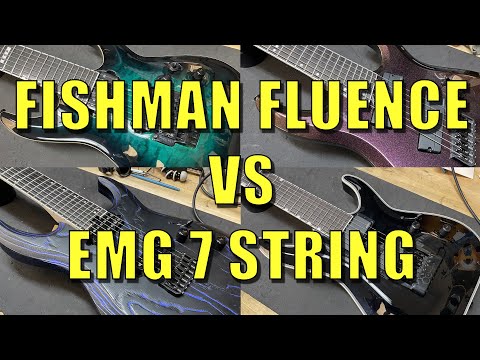 Fishman Fluence VS EMG Seven String Shootout | Open Core and Modern, EMG 81-7, EMG 57-7