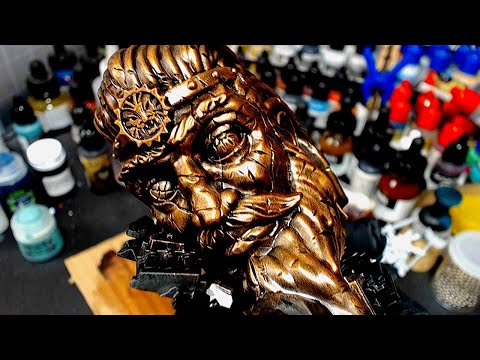 All About Dry Brushing Bronze Statue Terrain (Warcry)