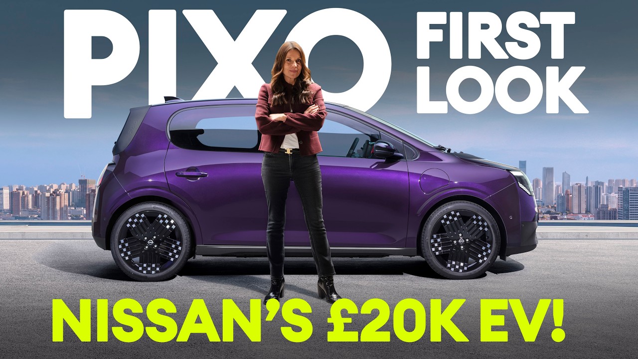 Nissan Pixo small electric car prototype in an underground garage