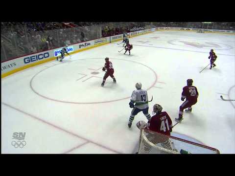 Canucks at Coyotes - Alex Edler 1-0 Goal - 02.28.12 - HD